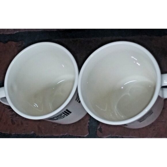 2 Corelle coffee cups mugs Tribal Spirit Corning Beige Black Corning USA aztec - Picture 7 of 9